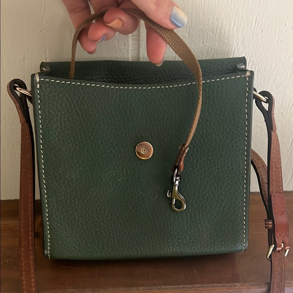 Dooney & Bourke Green and Brown Crossbody Bag with Adjustable Strap - Picture 3 of 5